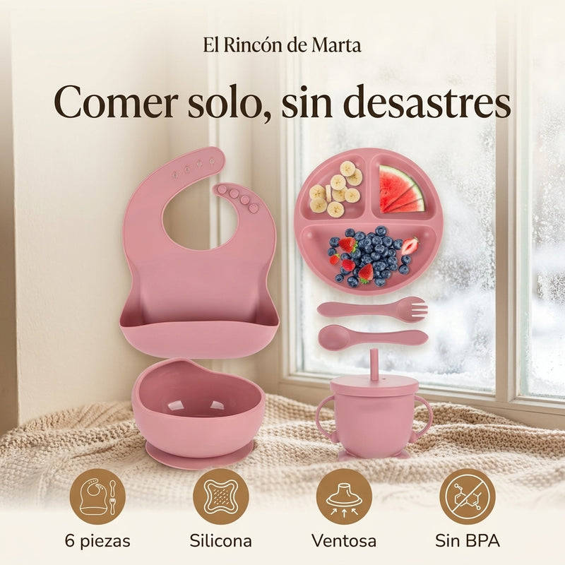 Set Vajilla de Silicona 6 piezas para Bebé