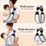 Portabebés Transpirable Ajustable para Bebé — Gris