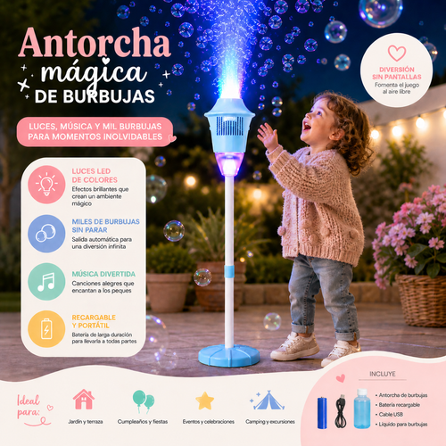 Bubble Torch™ — La Máquina de Burbujas que Aleja a tus Hijos de las Pantallas
