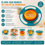 Plato Giratorio 360° Antiderrames para Bebé — Sin Manchas Garantizado