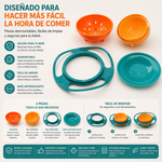 Plato Giratorio 360° Antiderrames para Bebé — Sin Manchas Garantizado