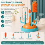 Kit Limpieza Biberones 6 piezas con Base Organizadora — Sin BPA