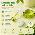 Cepillo de Dientes Infantil en U 360° — Silicona Suave para 2-12 años