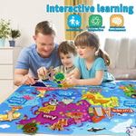 Juego educativo interactivo de mapa mundial en fieltro para niños – 45 piezas - additional image 2