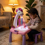 Mesa Infantil de Dibujo con Proyector — Unicornio