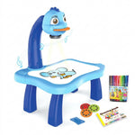 Mesa Infantil de Dibujo con Proyector — Azul