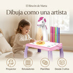 Mesa Infantil de Dibujo con Proyector — Unicornio