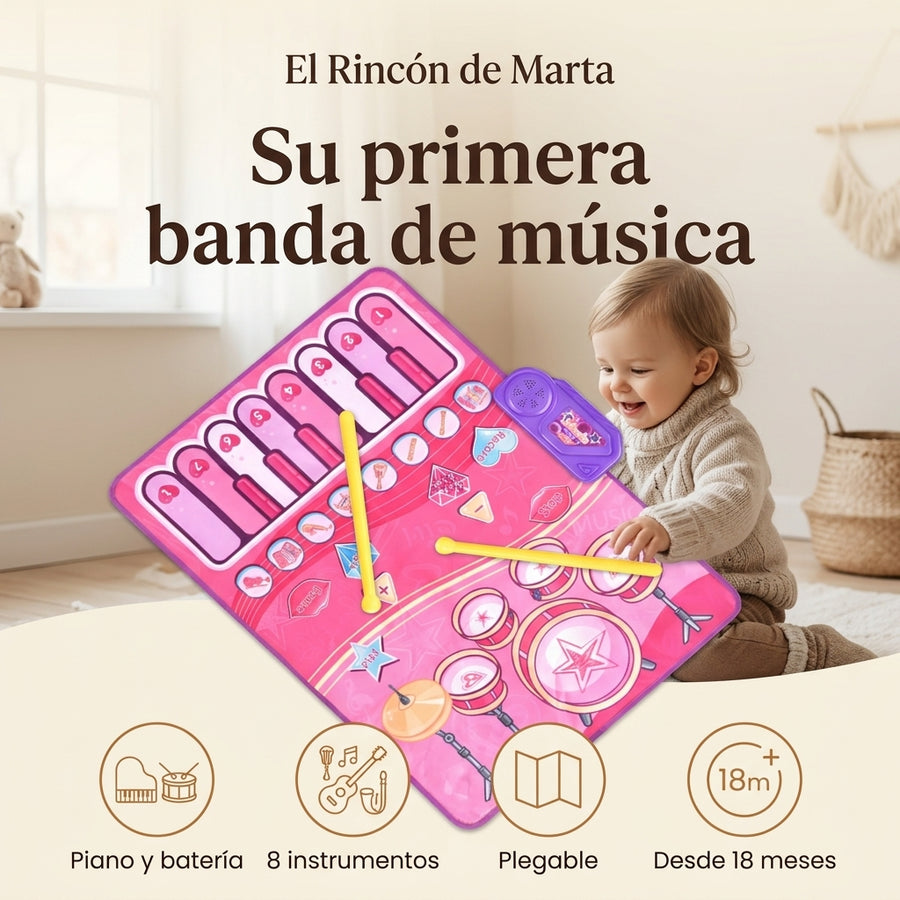 Tapete Musical 2 en 1 Piano y Batería