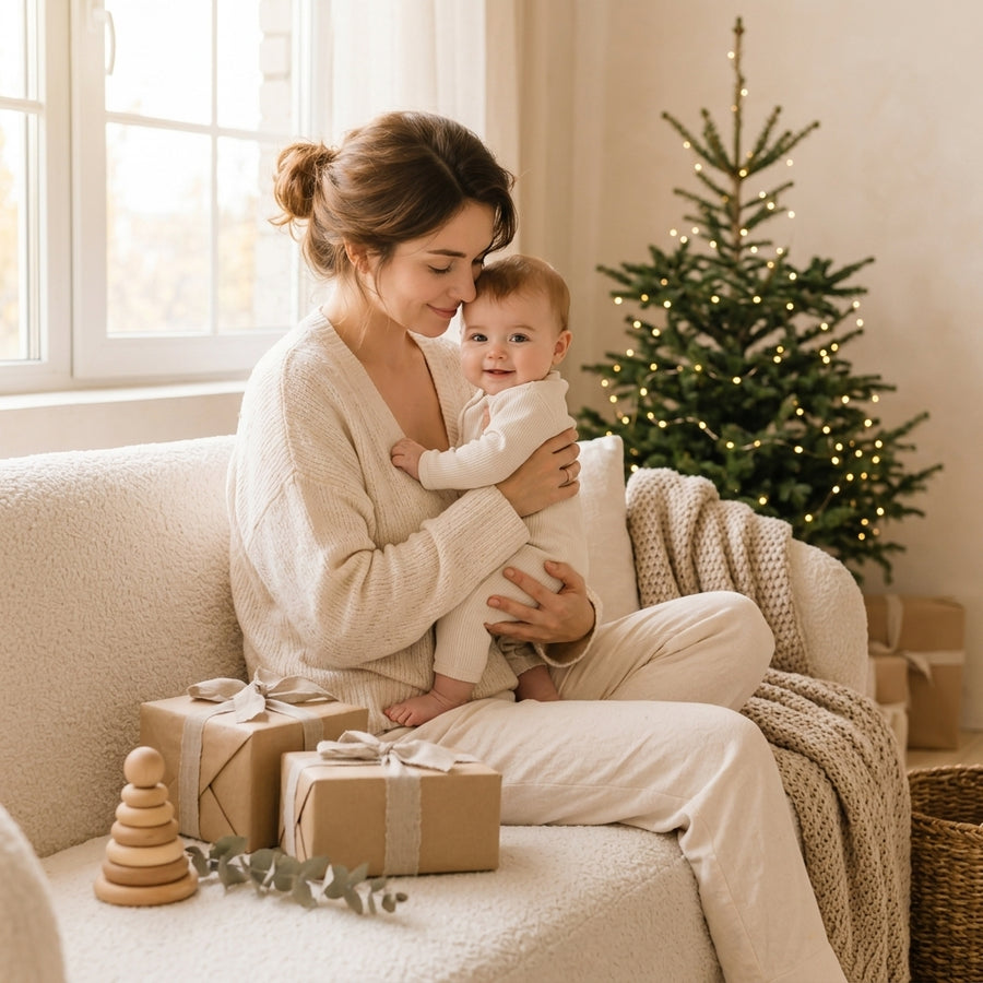 Mamá con su bebé en Navidad — El Rincón de Marta